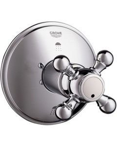 Grohe 19219000 Geneva Single-Handle 3-Port Diverter Valve Trim Kit with Cross Handle