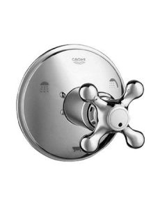 Grohe 19.223.RR0 Seabury 5 Port Diverter Trim With Cross Handles in Velour Chrome