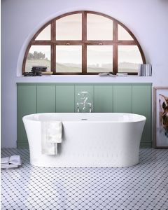 Devon & Devon 1NAFUSION Fusion Freestanding 67" L x 32" W x 25" H Bathtub in Matte White
