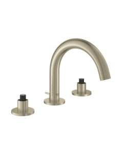 Grohe 20072EN3 Atrio 8" Widerspread 2-Handle S-Size Bathroom Faucet Less Handles and Drain Assembly 1.2 GPM in Brushed Nickel
