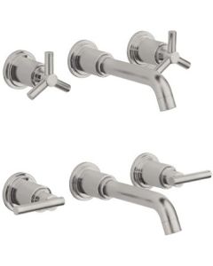 Grohe 20 073 AV0 Atrio Wall Mount Vessel Faucet, Infinity Satin Nickel