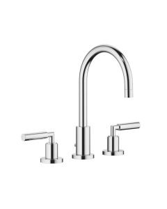 Dornbracht 20713882-000010 Tara 1.2 GPM Deck Mounted Widespread Three Hole Bathroom Faucet with Drain in Polished Chrome