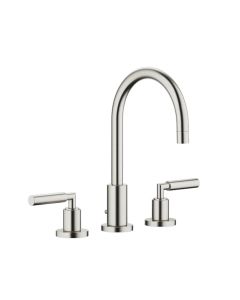 Dornbracht 20713882-060010 Tara 1.2 GPM Deck Mounted Widespread Three Hole Bathroom Faucet with Drain in Brushed Platinum