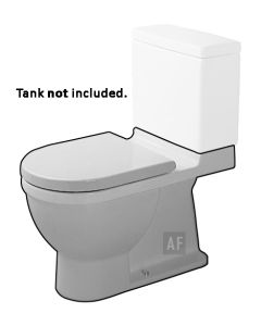 Duravit 2105010000 Starck 3 1.28 GPF 12" Rough In Elongated Two-piece Toilet Bowl in White (Seat Sold Separately)
