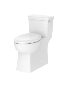 Gerber G0021187CT97 Burr Ridge™ CT 1.28 GPF 12" Rough-In One-Piece Compact Elongated ErgoHeight™ Toilet in White 
