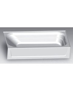 Mustee T6030L Topaz Fiberglass Bathtub Left-Hand, White