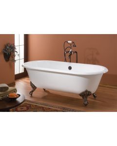 Cheviot 2127-WC-BN REGAL Cast Iron Bathtub with Continuous Rolled Rim