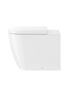 Duravit 2169092092 ME by Starck 1.2/0.8 GPF Dual Flush Floor Mounted Elongated Toilet Bowl in White High Gloss (Seat and Tank Sold Separately)