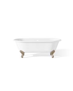 Cheviot 2171-WW-BN REGAL Cast Iron Bathtub with Continuous Rolled Rim and Shaughnessy Feet
