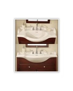 Empire S34W8 Industries 34" Ceramic Vanity Top W/ 8" Faucet Hole Savoy Vanity Tops