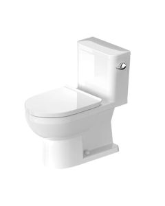 Duravit 21950100U4 DuraStyle Basic 14-3/75" L X 28-1/25" W X 29-1/25" H One Piece Elongated Chair Height Toilet with Right Hand Lever 1.28 GPF Less Seat in White
