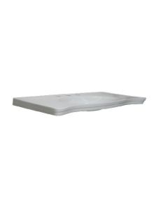 Kingston Brass VPB1368B VPB136.B 36-1/8" Pedestal Bathroom Sink with 3 Holes Drilled and, White