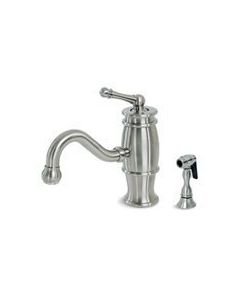Hamat 3-3153/1ST 3-3153/1-ST Country Classic Kitchen Faucet w/ Metal Side Spray Stainless Steel