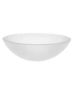 Decolav 1019T-FCR DECOLAV Anani Translucence Round 19mm Tempered Glass Vessel Sink, Frosted Crystal