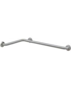 Bobrick 5837 Stainless Steel Two-Wall Tub/Shower Toilet Compartment Grab Bar with Snap Flange, Satin Finish, 1-1/4" Diameter x 36" Width x 54" Depth