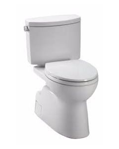 Toto CST474CUFG#01 Vespin II 1G Two-Piece Elongated 1.0 GPF Universal Height Skirted Design Toilet with CEFIONTECT in Cotton White