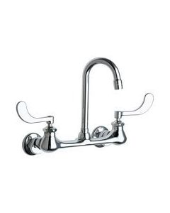 Chicago Faucets 631-E35ABCP Chicago Faucet Commercial Grade Chrome Wall Mounted Utility/Service Faucet with Wrist Blade Handles