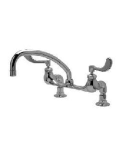 Zurn Industries Z842J4-DM-15F Zurn Chrome Aqua Spec Double Handle Deck Mounted Polished Chrome-Plated Faucet