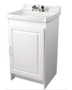 Gerber G0029526 Lavanity Single Door Cabinet 19"X17" White (Sink and Faucet Not Included)