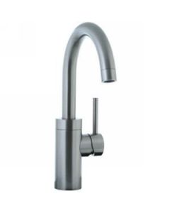 Cifial 221.146.620 Techno Single Hole Lavatory Faucet with Swivel Spout in Satin Nickel