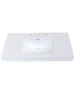 Fairmont Designs S-11036W8 35 1/2" Three Hole Ceramic Sink in White