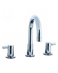 Cifial 221.110.625 Techno 3 Hole Widespread Lavatory Faucet in Polished Chrome with Brass Lever Handle