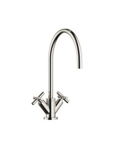 Dornbracht 22815892-080010 Tara 1.5 GPM Single Hole Deck Mounted Kitchen Faucet in Platinum with Cross Handle