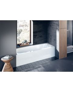 Schmidlin 2295-0004 Urban Classic Alcove Tub 60" L X 32" W X16" H with Right Drain and Tile Flange on 3 Sides in Gloss White