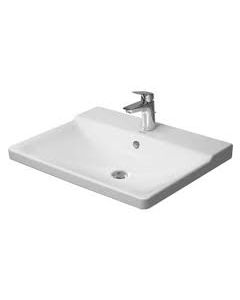 Duravit 2332650030 P3 Comforts 25.63" L X 19.5" W X 6.13" H Rectangular Wall Mounted Bathroom Sink with Overflow in White
