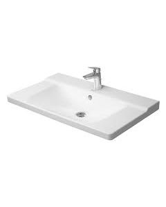 Duravit 2332850000 P3 Comforts 34" L X 20" W X 7" H Rectangular Wall Mounted Bathroom Vanity Top with Overflow in White (Vanity Base Sold Separately)