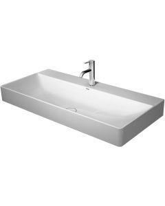 Duravit 2353100041 DuraSquare 39-3/8" L X 18-1/2" W X 5-3/4" H Rectangular Wall Mounted Bathroom Sink with Single Faucet Hole in White