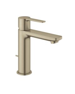 Grohe 23794ENA Lineare™ 1.2 GPM Deck Mounted Single Handle S-Size Bathroom Faucet with Pop-Up Drain Assembly in Brushed Nickel
