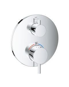 Grohe 24361000 Atrio® Dual Function Two Handles Thermostatic Valve Trim Only with Volume Control in StarLight Chrome ( Rough In Sold Separately)