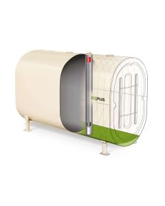 Granby 244201P 275 Gallon 12 Gauge Vertical Double Bottom UL 80 Certified Fuel Oil Tank, ½" NPT Bottom Opening, EcoPlus