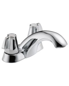 Delta 2500LF Classic Two Handle Centerset Bathroom Faucet In Chrome