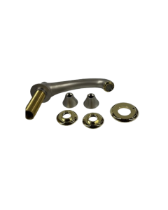 Deck Mounted Seabury Roman Tub Filler in Satin Nickel / Polished Brass Grohe 25055AR0 (Handles Sold Separately)