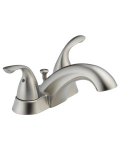 Delta 2523LF-SSMPU Classic Two Handle Centerset Bathroom Faucet In Stainless