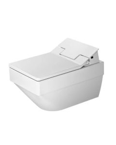 Duravit 2525590092 Vero Air 1.6 GPF Wall Mounted Rimless Dual Flush Elongated Toilet Bowl with Durafix for SensoWash in White (Seat Sold Separately)