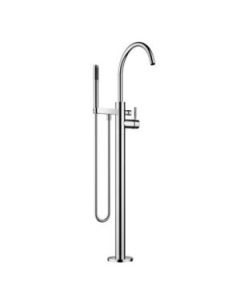 Dornbracht 25863661-06 Tara Logic Single-lever Tub Mixer With Standpipe For Free-Standing Installation With Hand Shower Set in Platinum Matte