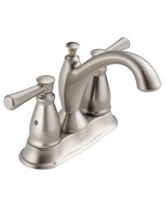 Delta 2593-SSMPU-DST Linden Traditonal Two Handle Centerset Bathroom Faucet In Stainless