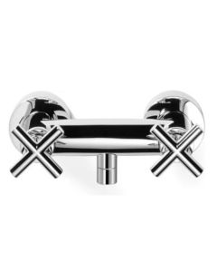 Dornbracht 26100890-06 Tara Wall Mounted Double Cross Handle Shower Mixer in Platinum