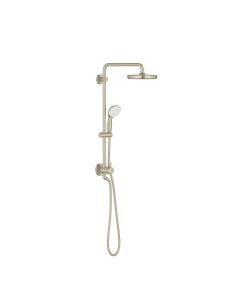 Grohe 26123EN1 Retro-Fit™ 1.75 GPM Shower System with Single Function Rain Shower Head, Slide Bar, Hand Shower and 17-3/4" Swivel Shower Arm in Brushed Nickel