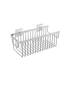 Cosmic WJB264A0042001 Duo Square 12" W X 5" H Wall Mounted Rectangular Shower Basket in Chrome
