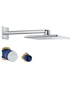 Grohe 26504000 Rain 310 Smart Active 2-Spray Cube Shower Head Set, Starlight Chrome