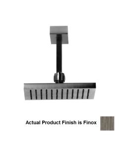 Gessi 26651#149 Rettangolo Ceiling Mounted Adjustable Shower Head with Arm in Finox