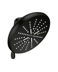 Grohe 267892430 Rainshower SmartActive 1.75 GPM 3-Spray Patterns 6.5" Round Wall Mount Fixed Shower Head in Matte Black (Shower Arm Sold Separately)