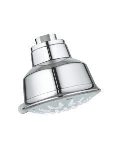 Grohe 27126001 Relexa Rustic 100 2.5 GPM Shower Head, 4" D, 5 Sprays in Starlight Chrome