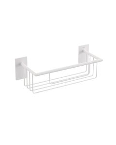 Cosmic WJB276A0049065 Stick 12" Wall Mounted Rectangular Shower Soap Dish Basket in Matte White