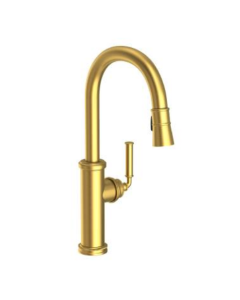 Newport Brass 2940-5103/04 Taft Single Handle Pull Down Kitchen Faucet in Satin Brass PVD