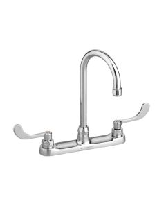 American Standard 6405170.002 Monterrey Top Mount Kitchen Faucet With Gooseneck Spout and Wrist Blade Handles 1.5 gpm/5.7 Lpf in Polished Chrome